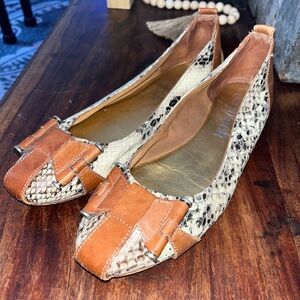 Daniblack Drifter snakeskin/leather ballet flat 9.5M